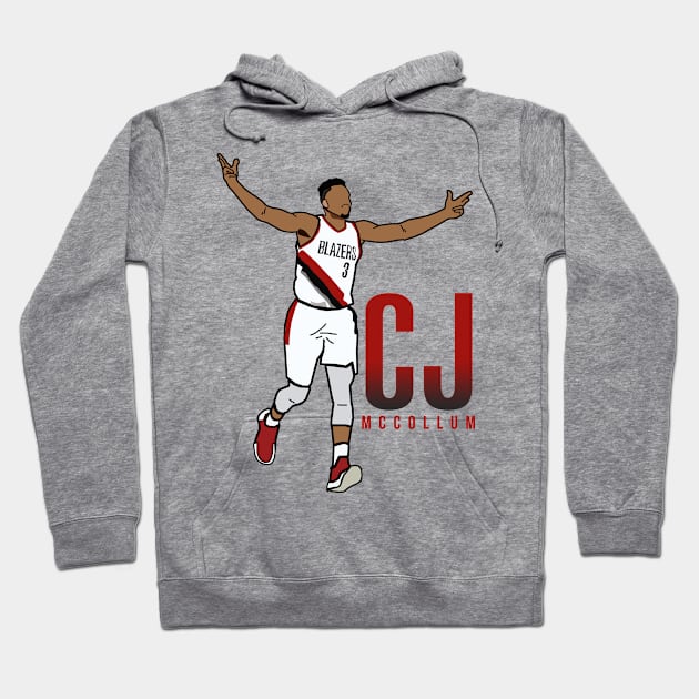 CJ McCollum - NBA Portland Trailblazers Hoodie by xavierjfong